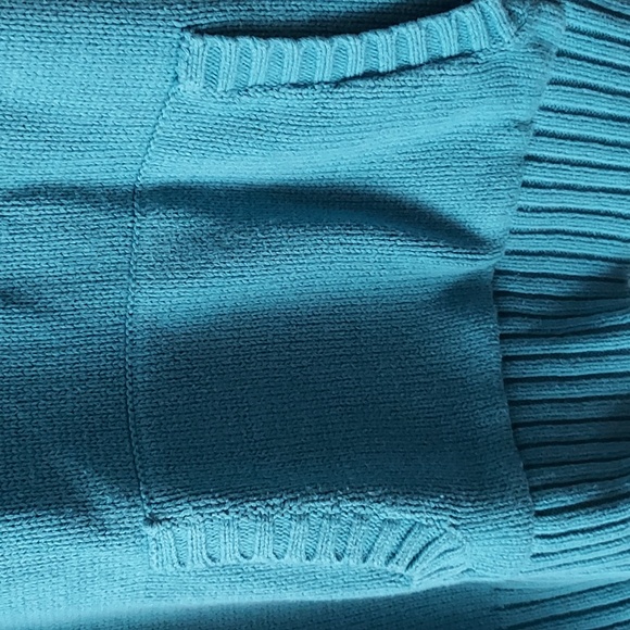 Prestwick & Moore long sleeve turtleneck sweater medium blue - Picture 4 of 9